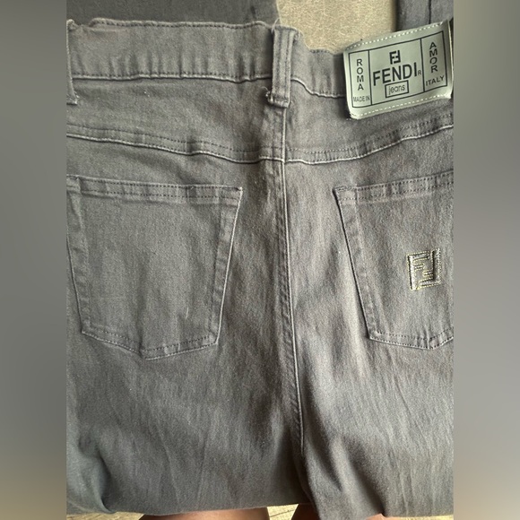 Gray Denim Fendi Pants - Picture 2 of 4